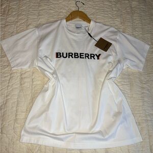 Burberry Logo Ladies White Crew Neck Tee